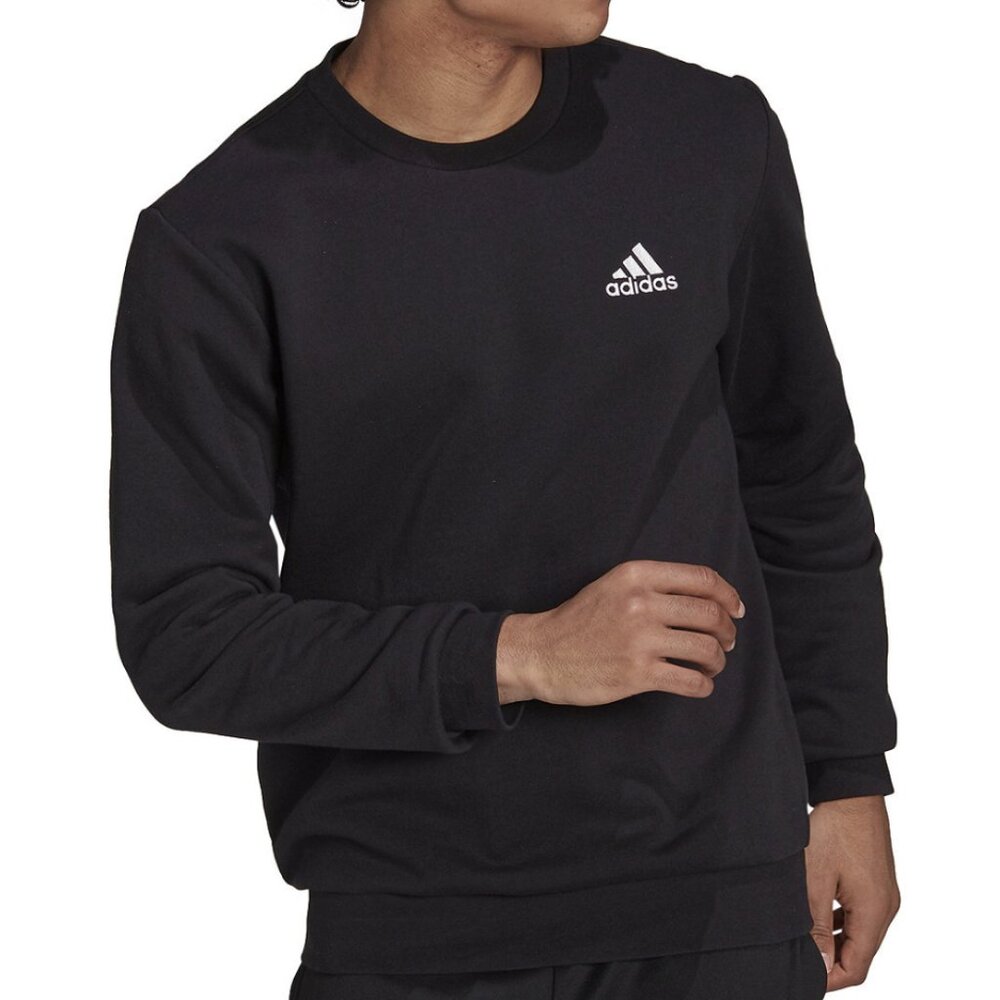 Adidas Men's Feel Cozy Essential Classic-Fit Embroidered Logo Fleece Sweatshirt